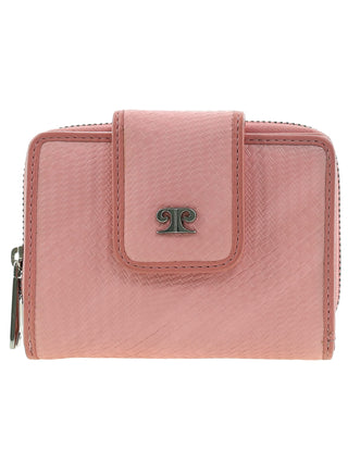 BI-Fold Wallet Pink / Leather PC 2756 PINK Pierre Cardin Genuine Leather Ladies Bi-Fold Wallet with Zip Coin Section in Pink