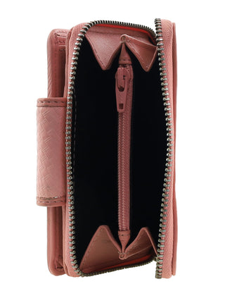 BI-Fold Wallet Pink / Leather PC 2756 PINK Pierre Cardin Genuine Leather Ladies Bi-Fold Wallet with Zip Coin Section in Pink