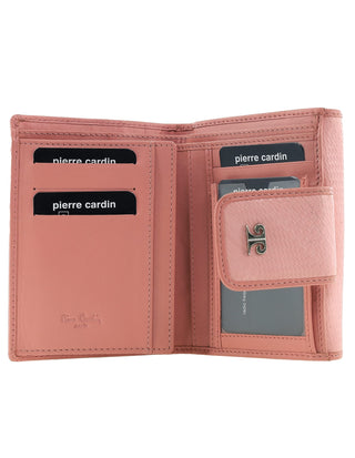 Tri-Fold Wallet Pink / Leather PC 11241 PINK Pierre Cardin Genuine Leather Ladies Tri-Fold Wallet in Pink