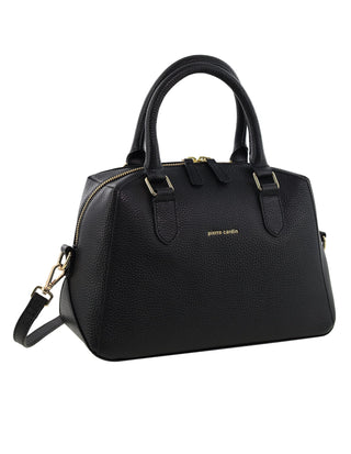 Mini Tote/Crossbody Bag Black / Leather PC 4141 BLACK Pierre Cardin Genuine Leather Mini Tote Crossbody Bag in Black