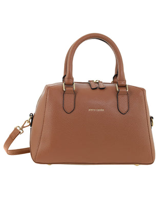 Mini Tote/Crossbody Bag Chocolate / Leather PC 4141 CHOCO Pierre Cardin Genuine Leather Mini Tote Crossbody Bag in Chocolate