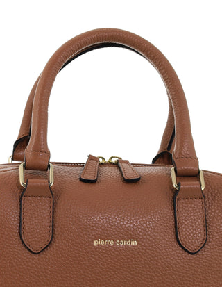 Mini Tote/Crossbody Bag Chocolate / Leather PC 4141 CHOCO Pierre Cardin Genuine Leather Mini Tote Crossbody Bag in Chocolate