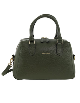 Mini Tote/Crossbody Bag Green / Leather PC 4141 GRN Pierre Cardin Genuine Leather Mini Tote Crossbody Bag in Green