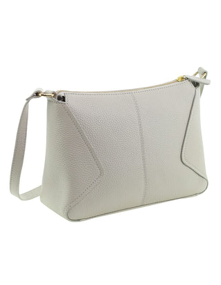 Crossbody Bag Bone / Leather PC 4145 BONE Pierre Cardin Genuine Leather Soft Pebbled Crossbody Bag in Bone