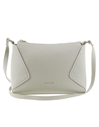 Crossbody Bag Bone / Leather PC 4145 BONE Pierre Cardin Genuine Leather Soft Pebbled Crossbody Bag in Bone
