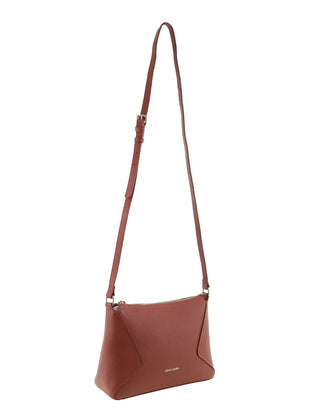 Crossbody Bag Terra / Leather PC 4145 TERRA Pierre Cardin Genuine Leather Soft Pebbled Crossbody Bag in Terra