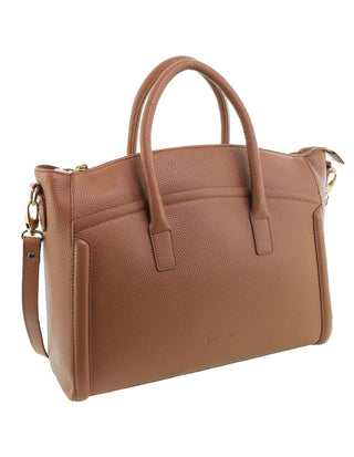 Mini Tote/Crossbody Bag Tan / Leather PC 4143 TAN Pierre Cardin Genuine Leather Square Tote Crossbody Bag in Tan