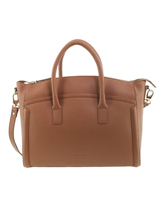 Mini Tote/Crossbody Bag Tan / Leather PC 4143 TAN Pierre Cardin Genuine Leather Square Tote Crossbody Bag in Tan