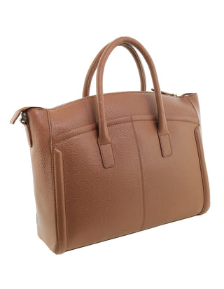 Mini Tote/Crossbody Bag Tan / Leather PC 4143 TAN Pierre Cardin Genuine Leather Square Tote Crossbody Bag in Tan