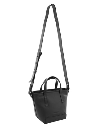 Mini Tote/Crossbody Bag Black / Leather PC 4153 BLACK Pierre Cardin Genuine Leather Tote Crossbody Bag in Black