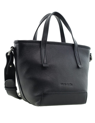 Mini Tote/Crossbody Bag Black / Leather PC 4153 BLACK Pierre Cardin Genuine Leather Tote Crossbody Bag in Black