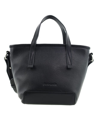 Mini Tote/Crossbody Bag Black / Leather PC 4153 BLACK Pierre Cardin Genuine Leather Tote Crossbody Bag in Black