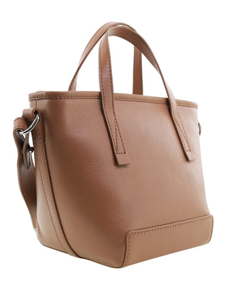 Mini Tote/Crossbody Bag Chocolate / Leather PC 4153 CHOCO Pierre Cardin Genuine Leather Tote Crossbody Bag in Chocolate