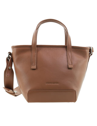 Mini Tote/Crossbody Bag Chocolate / Leather PC 4153 CHOCO Pierre Cardin Genuine Leather Tote Crossbody Bag in Chocolate