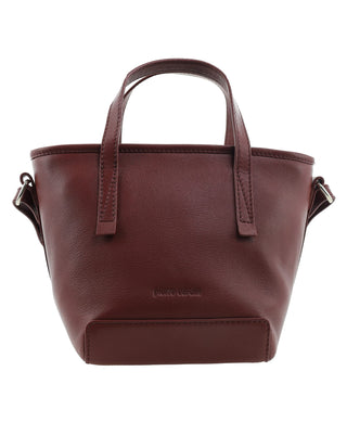 Mini Tote/Crossbody Bag Wine / Leather PC 4153 WINE Pierre Cardin Genuine Leather Tote Crossbody Bag in Wine
