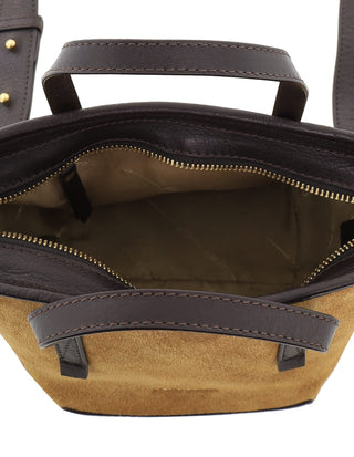 Shoulder/Tote Bag Camel / Suede Leather Finish PC 4135 CAMEL Pierre Cardin Genuine Suede Leather Bag in Camel