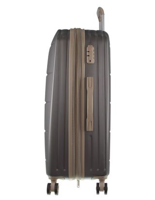 Luggage & Bags PC 3551LC GRAPH+PC3761 Pierre Cardin Graphite Hard LARGE and CABIN Bundle 2-Piece Set + Assorted Luggage Tag