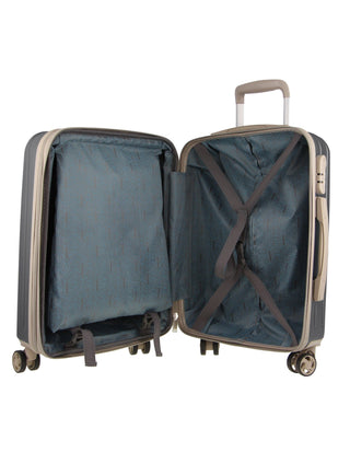 Luggage & Bags PC 3551LC GRAPH+PC3761 Pierre Cardin Graphite Hard LARGE and CABIN Bundle 2-Piece Set + Assorted Luggage Tag