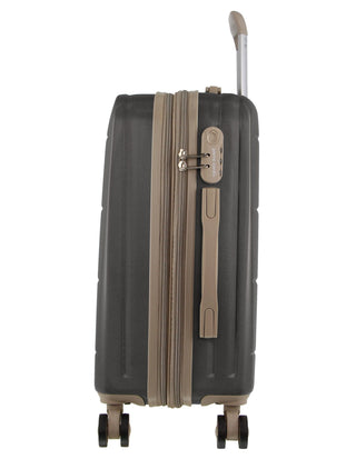 Luggage & Bags PC 3551LC GRAPH+PC3761 Pierre Cardin Graphite Hard LARGE and CABIN Bundle 2-Piece Set + Assorted Luggage Tag
