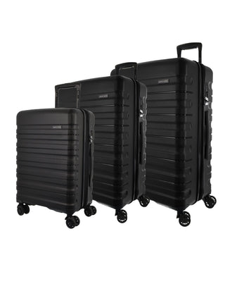 Hard Shell Luggage Black / Hard Luggage PC 3941 BLK Pierre Cardin Hard-shell 3-Piece Luggage Set in Black