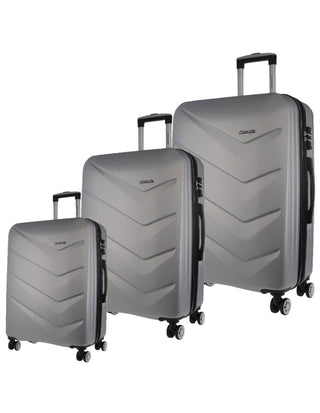 3-Piece Set Silver / Hard Luggage PC 3249 SLVR Pierre Cardin Hard Shell 3-Piece Luggage Set in Silver