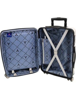 Hard Shell Luggage Snow / Hard Luggage PC 3941 SNOW Pierre Cardin Hard-shell 3-Piece Luggage Set in Snow