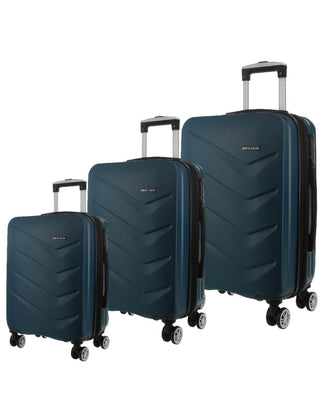 3-Piece Set Teal / Hard Luggage PC 3249 TEAL Pierre Cardin Hard Shell 3-Piece Luggage Set in Teal