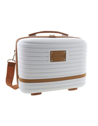 Organiser Bag White / Hard Luggage PC 3937B WHITE Pierre Cardin Hard Shell Beauty Case in White