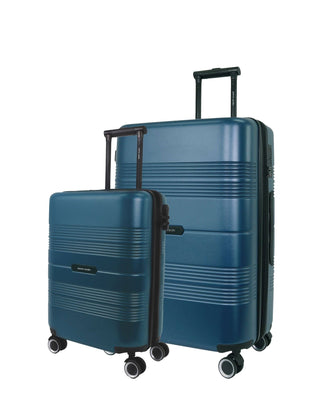 Hard Shell Luggage Teal / Polycarbonate PC 4031MC TEAL Pierre Cardin Impact Teal Hard Shell Medium and Cabin Bundle 2-Piece Set