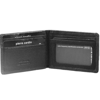 Leather Wallet Black / Leather PC 1160 BLK Pierre Cardin Italian Leather Bi-Fold  Men's Wallet in Black