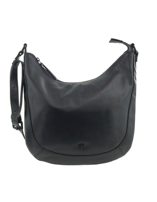 Crossbody Bag Black / Leather PC 3995 BLK Pierre Cardin Italian Leather Classic Crossbody Ladies Bag in Black