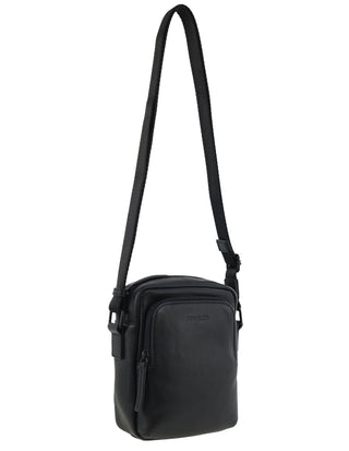 Crossbody Bag Black / Leather PC 4007 BLK Pierre Cardin Italian Leather Classic Men's Crossbody Bag in Black