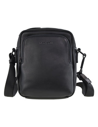 Crossbody Bag Black / Leather PC 4007 BLK Pierre Cardin Italian Leather Classic Men's Crossbody Bag in Black