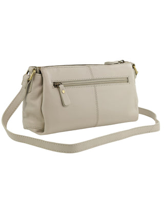 Crossbody Bag Bone / Leather PC 3970 BONE Pierre Cardin Italian Leather Crossbody Ladies Bag in Bone