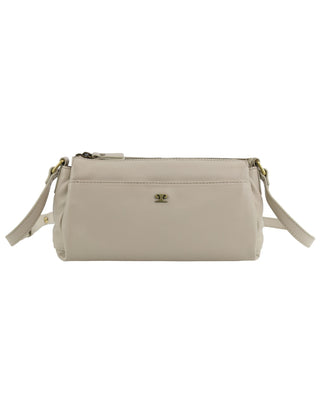 Crossbody Bag Bone / Leather PC 3970 BONE Pierre Cardin Italian Leather Crossbody Ladies Bag in Bone