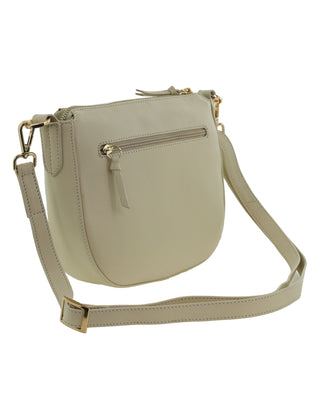 Crossbody Bag Bone / Leather PC 3984 BONE Pierre Cardin Italian Leather Crossbody Ladies Bag in Bone