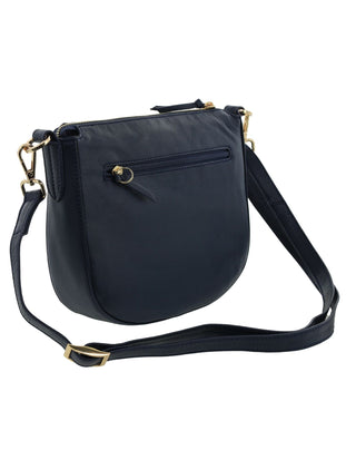 Crossbody Bag Navy / Leather PC 3984 NAVY Pierre Cardin Italian Leather Crossbody Ladies Bag in Navy