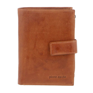 Leather Wallet Cognac / Leather PC 1818 COGN Pierre Cardin Italian Leather Ladies Tab Wallet in Cognac