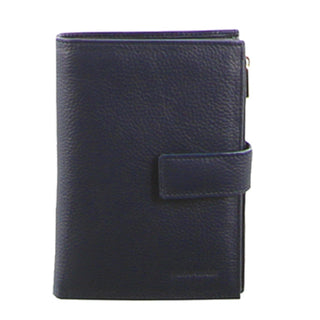 Leather Wallet Navy / Leather PC 1818 NAVY Pierre Cardin Italian Leather Ladies Tab Wallet in Navy