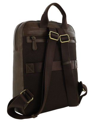 Backpack Oak / Leather PC 3967 OAK Pierre Cardin Italian Leather Men's Business/Laptop Backpack in Oak