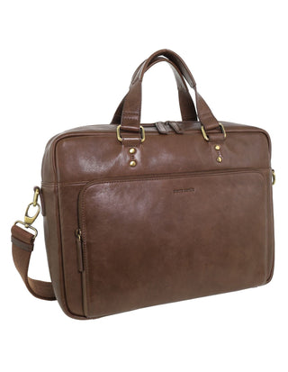 Laptop & Business bags Oak / Leather PC 3960 OAK Pierre Cardin Italian Leather Men's Business/Laptop Bag in Oak