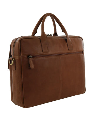 Laptop & Business bags Cognac / Leather PC 3963 COGN Pierre Cardin Italian Leather Men's Messenger/Computer Bag in Cognac