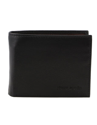 Leather Wallet Black-Cognac / Leather PC 2630 BLK-COGN Pierre Cardin Italian Leather Men's Two Tone Bi-Fold Wallet in Black-Cognac