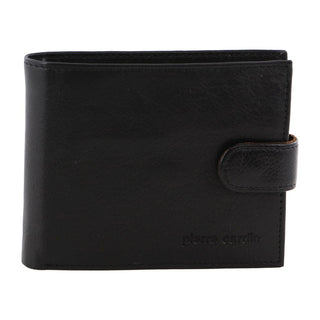 Leather Wallet Black-Midnight / Leather PC 2631 BLK NAVY Pierre Cardin Italian Leather Men's Two Tone Wallet in Black-Midnight