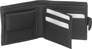 Leather Wallet Black / Leather PC 8780 BLK Pierre Cardin Italian Leather Men's Wallet/Card Holder in Black