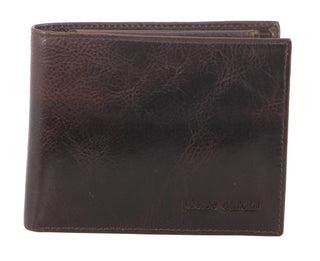 Leather Wallet Chocolate / Leather PC 9449 CHOC Pierre Cardin Italian Leather Men's Wallet/Card Holder in Chocolate