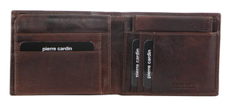 Leather Wallet Chocolate / Leather PC 9449 CHOC Pierre Cardin Italian Leather Men's Wallet/Card Holder in Chocolate