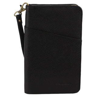 Passport Wallet Black / Leather PC 3911 BLK Pierre Cardin Italian Leather Passport Wallet in Black