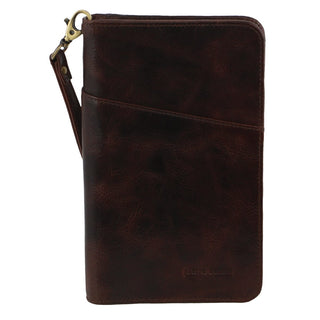 Passport Wallet Chocolate / Leather PC 3911 CHOC Pierre Cardin Italian Leather Passport Wallet in Chocolate