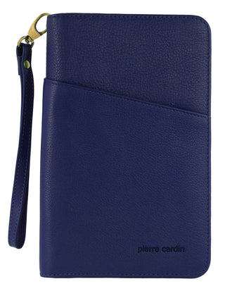 Passport Wallet Navy / Leather PC 3911 NAVY Pierre Cardin Italian Leather Passport Wallet in Navy